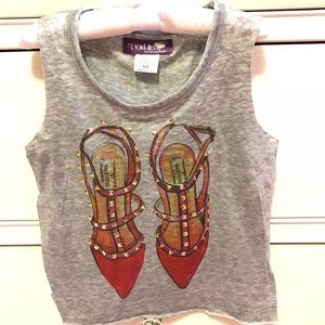 EUC Valentino heel design  girls sleeveless shirt